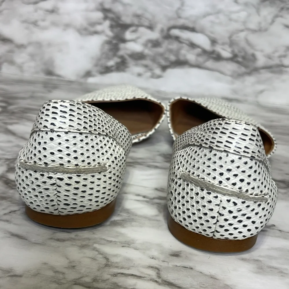 Madewell Womens Sz7. Black White Gray Cut Out Pointy Toe Flats Almost new